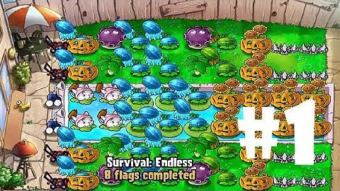 Plants vs Zombies | Survival: ENDLESS (28 Flags Completed) PART 1 (iOS Android)