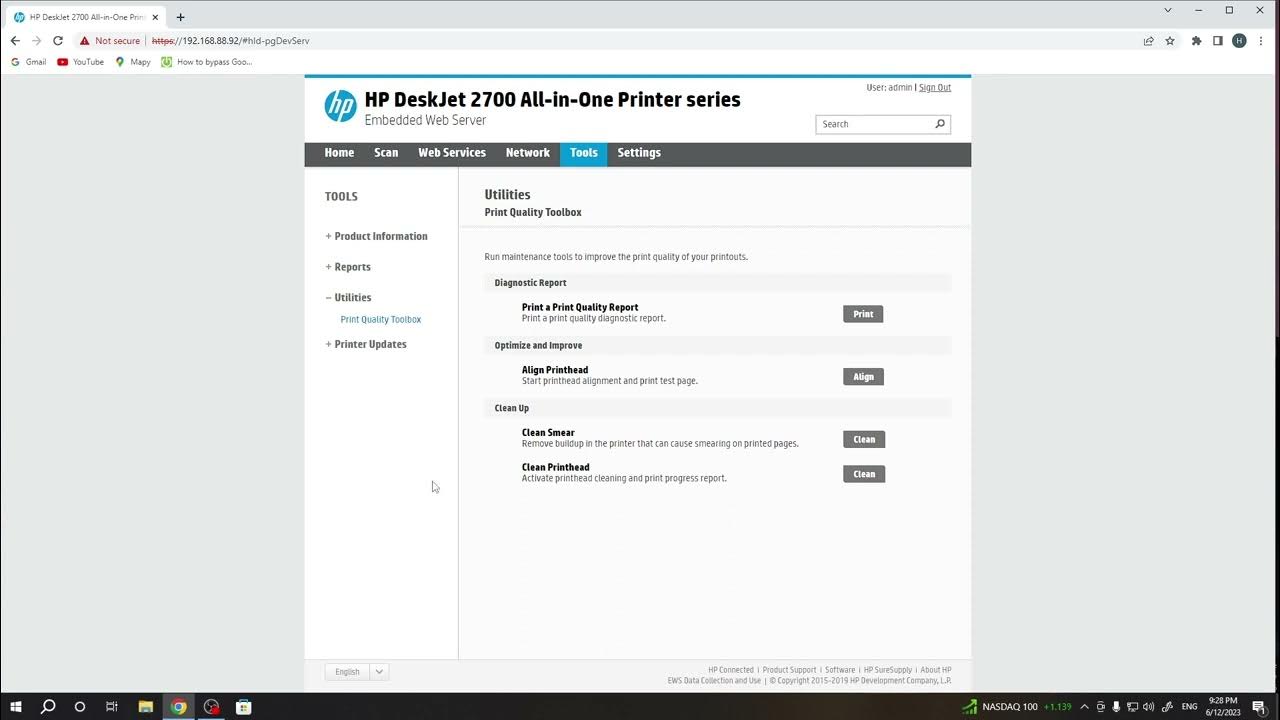 How to Clean Printheads on HP DeskJet 2700 Printer? YouTube
