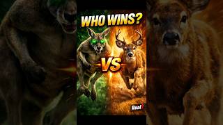 Kangaroo 🦘 🆚 Deer 🦌… Kaun Jeetega? 😳🔥#shorts