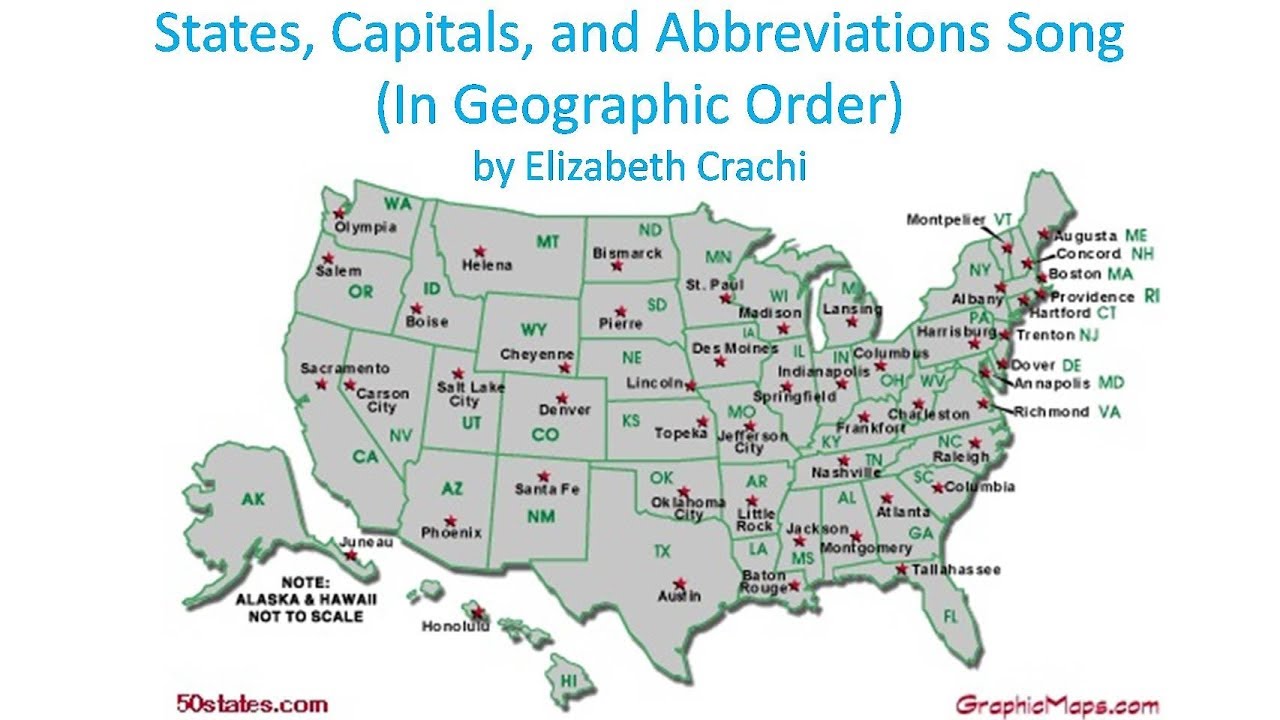 Us Map States And Capitals