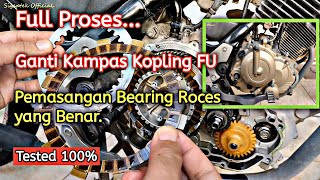 Ganti Kampas Kopling Satria FU dan Cara Pasang Roces yang Benar