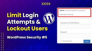 WordPress Limit Logins Attempt | Stop Brute Force Attack | WordPress Security #5