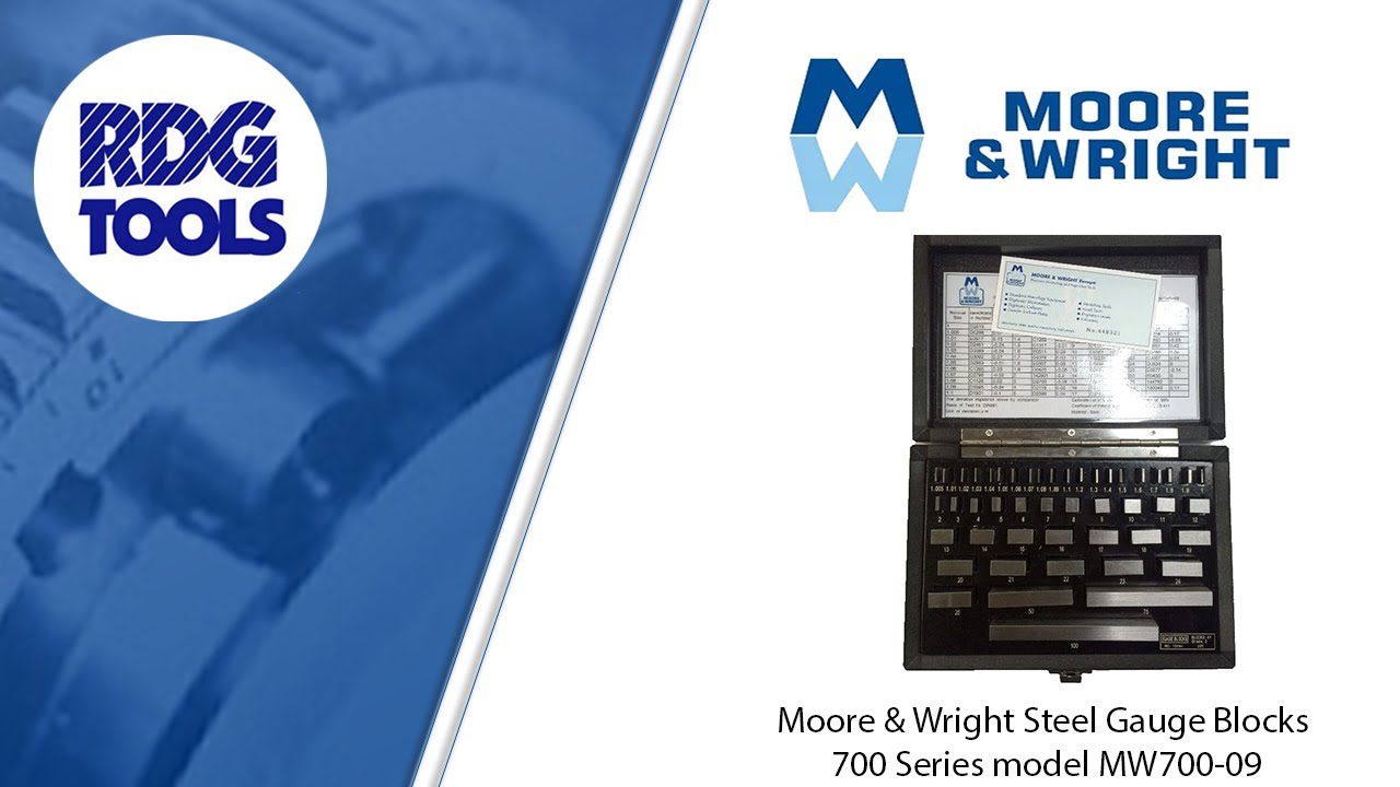 Moore And Wright Steel Gauge Blocks 700 Series Model Mw700 09 Rdg Tools