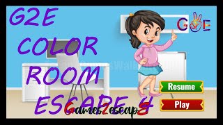 G2E Color Room Escape 4 Walkthrough [Games2Escape]