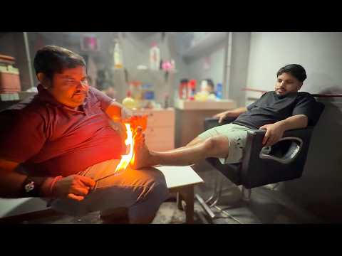 The MOST INTENSE  Fire🔥 Foot Reflexology ASMR Massage By Shamboo Barber | For DEEP Relaxation