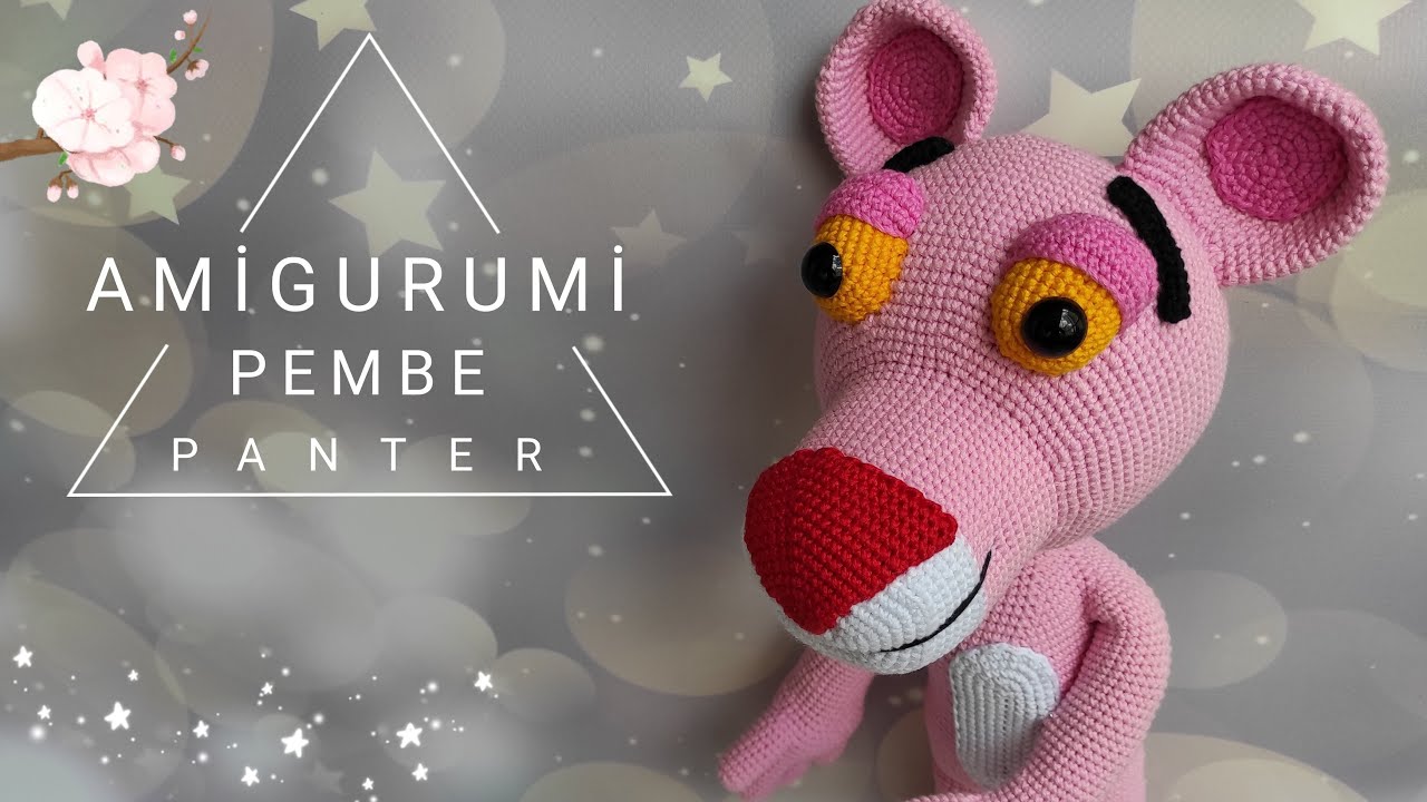 AMİGURUMİ PEMBE PANTER (40 CM) |PART 1| parmaklı el ve kol yapımı