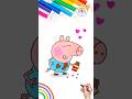Draw Baby George Pig | George Pig with Chocolate Drawing 🌈🐽🍫 #peppapig #shorts #baby