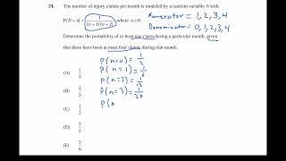 Actuarial Exam P SOA Problem 24