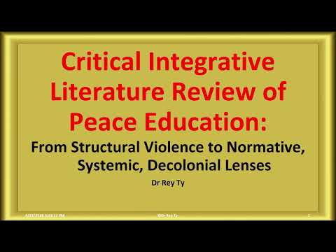 ©2026 Dr Rey Ty Evolution of Peace Education Lit Review