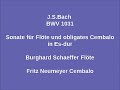 J S Bach, Flötensonate Es dur BWV 1031, Burghard Schaeffer Flöte