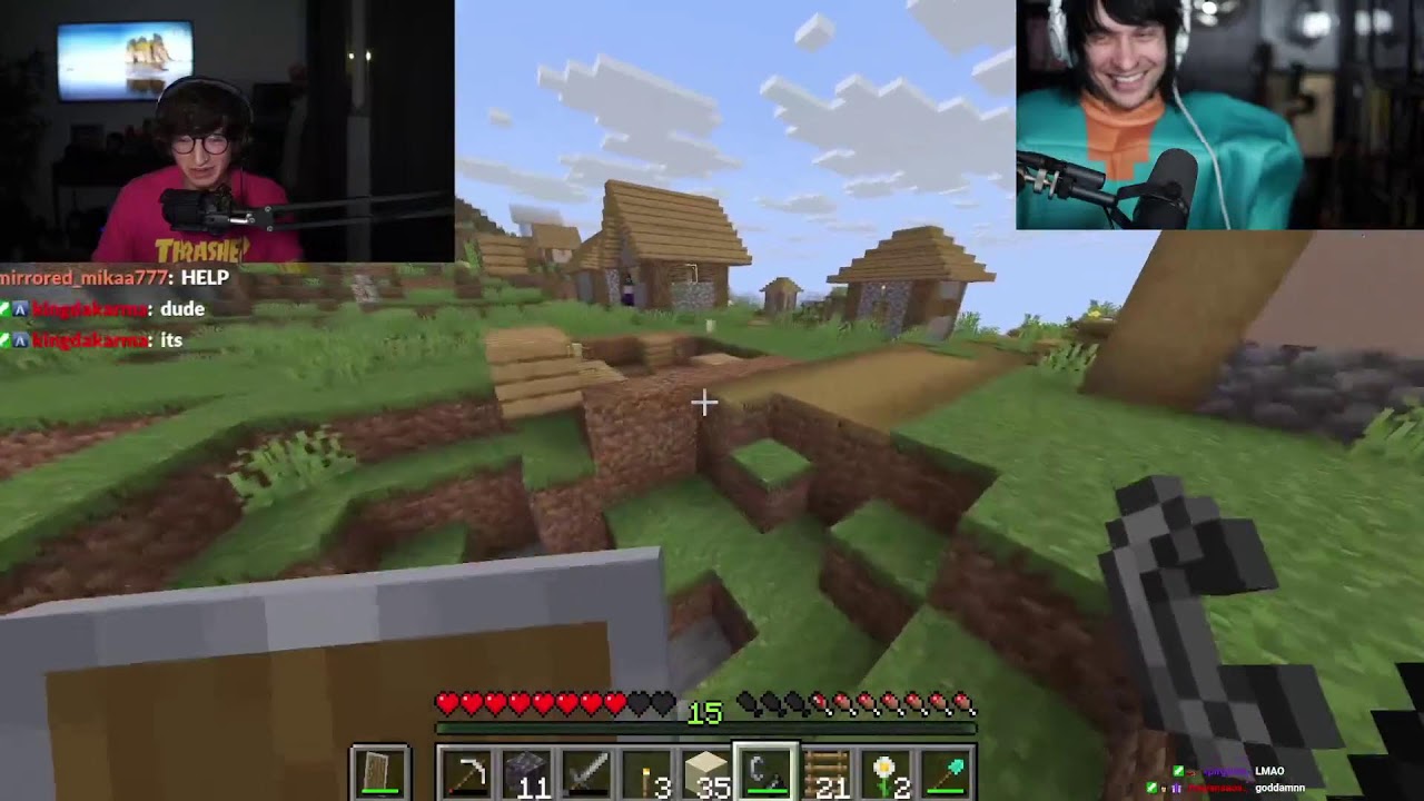 Minecraft with @jakewebber69 @wangs