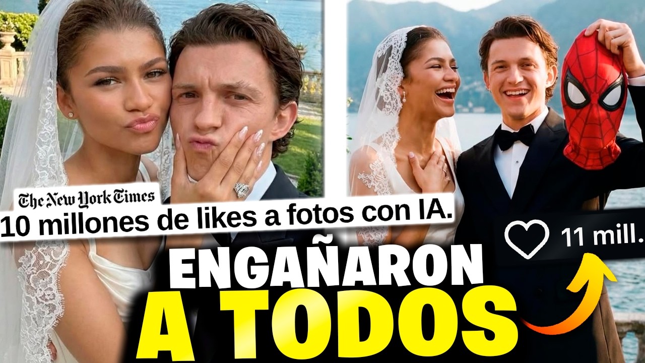 ESTO GRAVE! 11 millones cayeron en la FALSA BODA de Zendaya y Tom Holland 😱🚫 Eran fotos con IA
