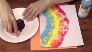 Fit-It-Together Sponge Painting  What Can We Do With Paper And Glue