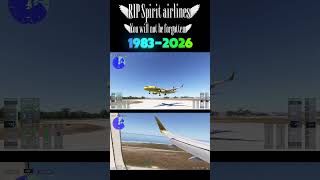 RIP SPIRIT #spiritairlines #aviation #planes #msfs2024 #landing #a320 #thrustmaster #viral #babydoll