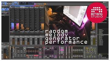 Random Melody Generator Performance #2 (Bitwig Mixer View & Cam)