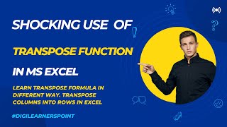 Secret use of Transpose Function in Excel-Convert Columns into Rows screenshot 5