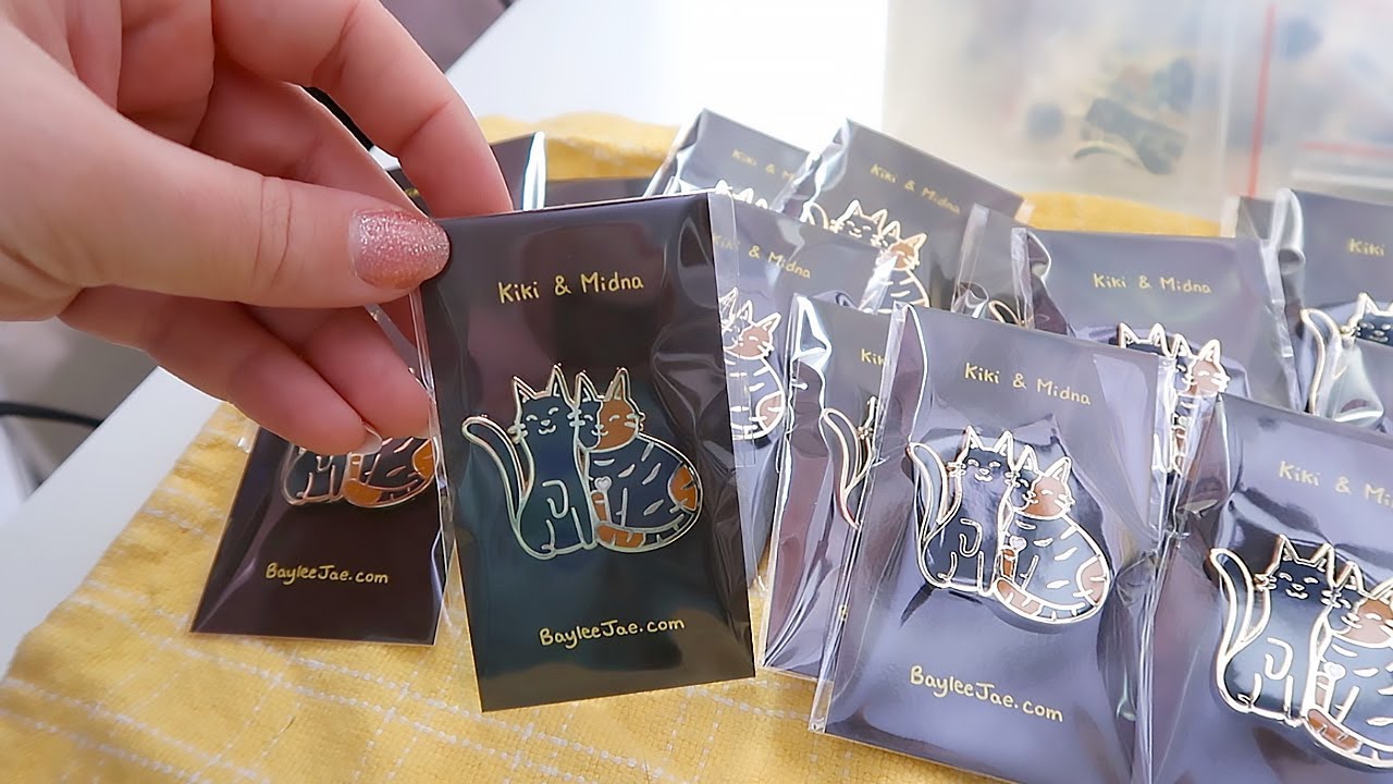 Satisfying Sounds - Packaging Enamel Pins - YouTube