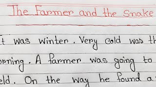 The farmer and the snake// Story writing.