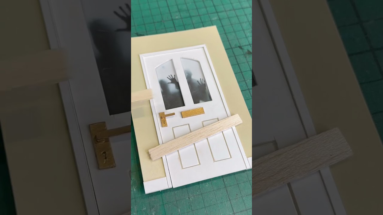 Making a miniature zombie door!! 