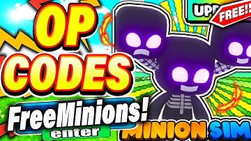 ALL *FREE GODLY* MINION CODES in MINION SIMULATOR (Roblox Codes)