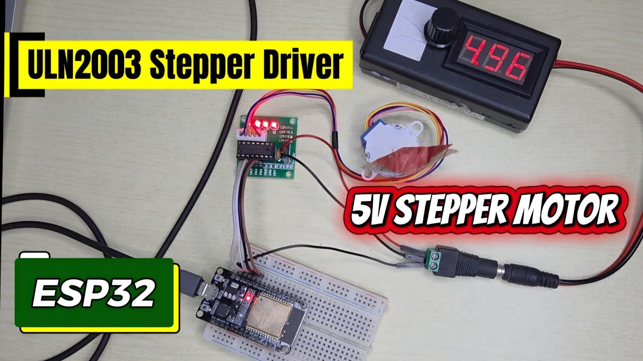 Как управлять шаговым двигателем 28BYJ-48 с помощью драйвера ULN2003 и ESP32