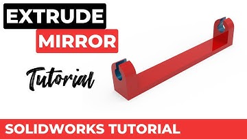 SolidWorks 2025 Tutorial voor beginners - Oefening 13 Spiegelen en extruderen