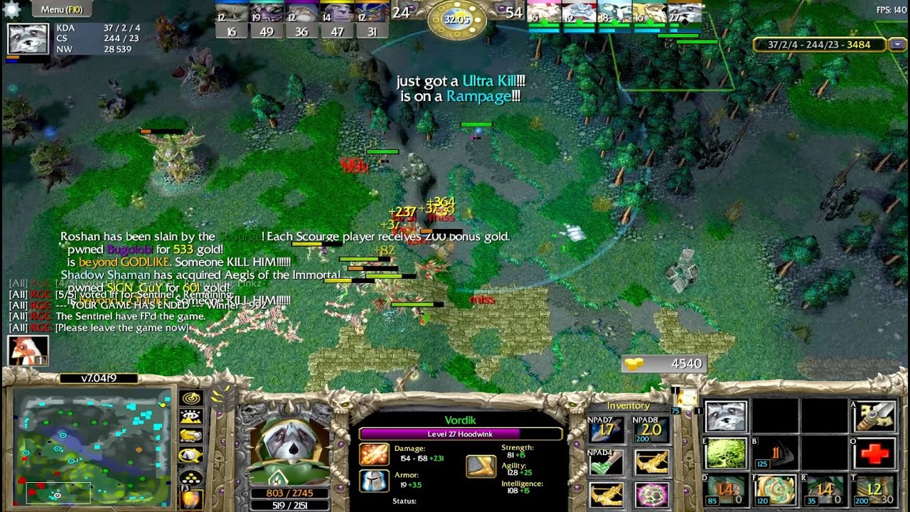 DOTA 1 Hoodwink Raccoon Beyond GODLIKE #3 + RAMPAGE