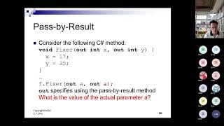 Programming Languages ch9 (3) parameter passing