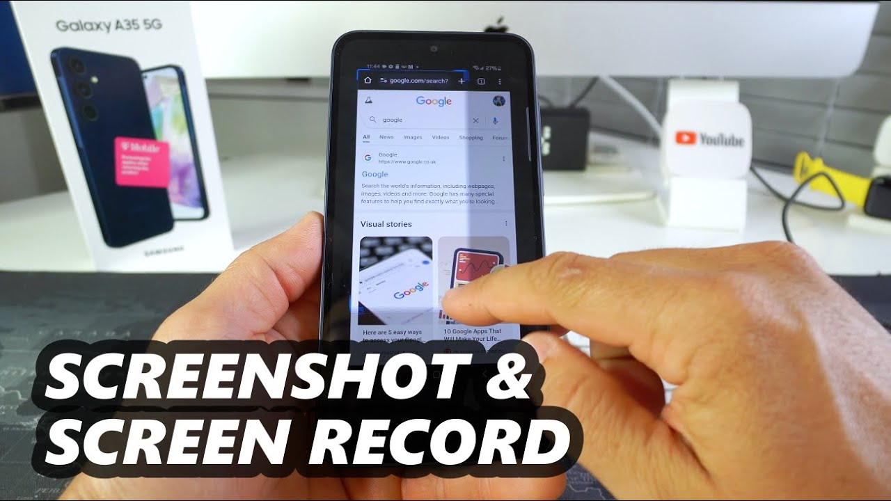 How To Screenshot & Screen Record On Samsung Galaxy A35 5G - YouTube