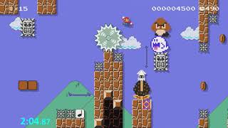 Super Mario Maker - Hard Blind Kaizo Race #102: A New Hope