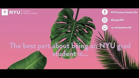 Best Part of Being an NYU Graduate Student is...