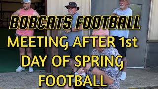 BOBCATS FOOTBALL COACHES TALK TO TEAM AFTER 1st DAY OF SPRING 2024 #itisandiamit  #inthegamewithdoc