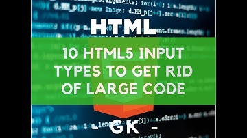 10 HTML5 Input Types To Get Rid of The Large Code