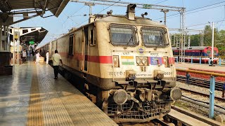 22536/Benaras Rameswaram SF Weekly Express arriving Tiruchchirapalli Junction || 30691 LGD WAP-7