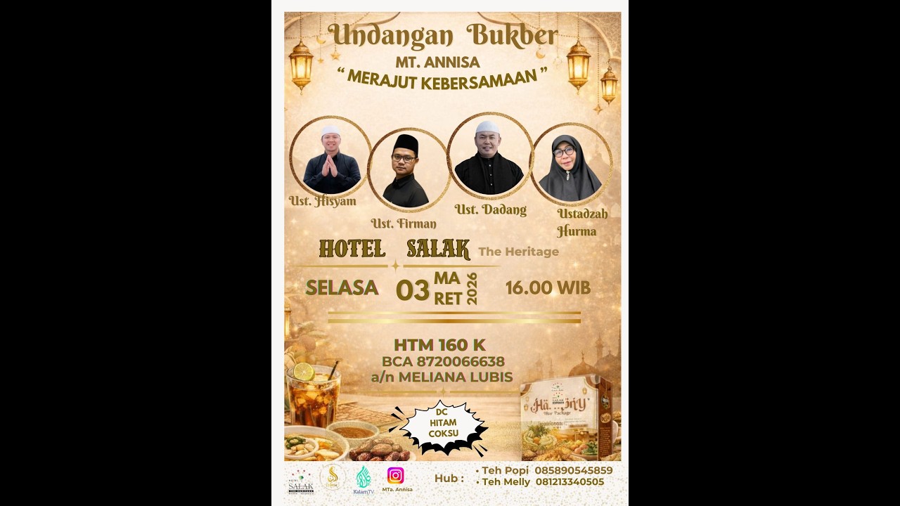 Merajut Kebersamaan   | Ust. Hisyam, Ust Firman, Ust Dadang, Ustadzah Hurma | MT An Nisa