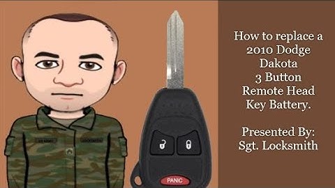 How to replace a 2010 Dodge Dakota 3 Button Remote Head Key Battery