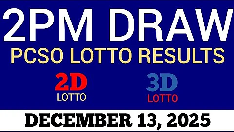 Lotto Result Today 2pm Draw December 13, 2025 Swertres Ez2 PCSO Live Result