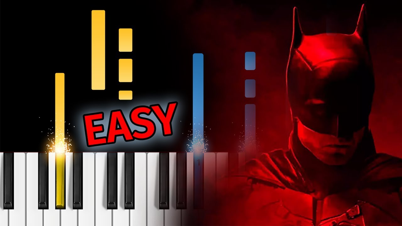 The Batman (2022) - Main Theme - EASY Piano Tutorial - YouTube
