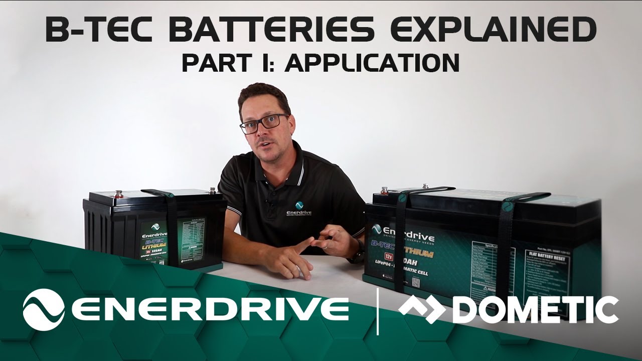 Enerdrive B-TEC 12V 100Ah Slimline Lithium Battery - ENERDRIVE