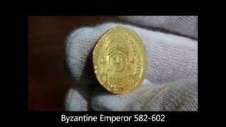582- 602 A.d. Gold Solidus Of Maurice Tiberius, Byzantine Emperor