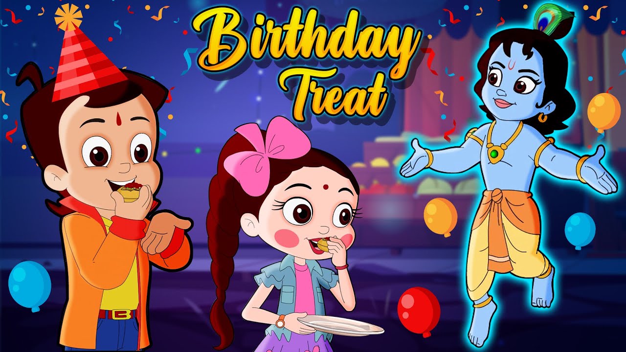 Chhota Bheem aur Krishna   Birthday Treat  Cartoons for Kids  Funny Kids Videos