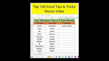 #1 Top 100 Excel Tips and Tricks Shorts Video | Deepak Jhanswa |  #excel #exceltips #exceltricks