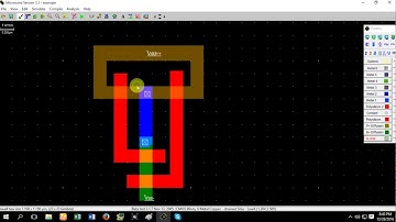 CMOS NAND gate  layout design using Microwind