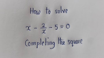 How Solve to by || Completing the Square || Quadratic Equation || x-2/x-5=0
