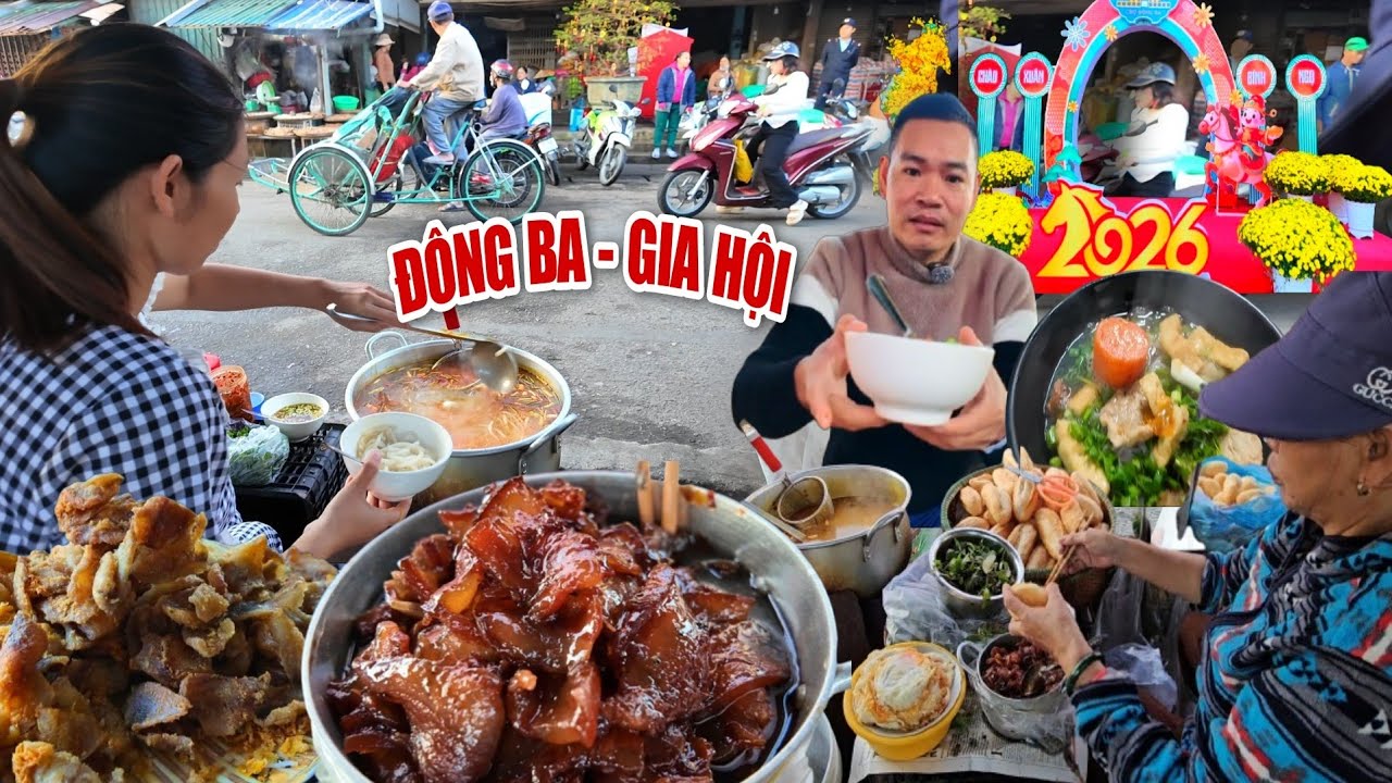 Tết 2026: ĐÔNG BA GIA HỘI -CẬP NHẬT TÌNH HÌNH TẾT HUẾ, KHÁM PHÁ ẨM THỰC ĐƯỜNG PHỐ NHỮNG NGÀY CẬN TẾT