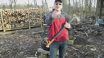 Check out the Fiskars X27 AXE in Action- Splitting Wood