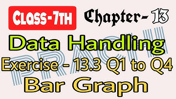 Class - 7th (Prachi) || Chapter - 11 Data Handling || Exercise - 11.3 Q1 to Q4 Bar Graph