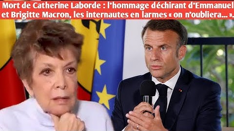Obsèques de Catherine Laborde : l'hommage déchirant de Macron, les internautes en larmes « on... ».