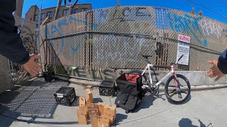 FIXED GEAR | POV MY FOURTH MONTH working as a BIKE COURIER for CAPSULE in NYC