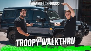 Parabolic Spring 2 INCH Lift | 2023 LandCruiser Troopy Troopcarrier 78 Series Midnight Blue